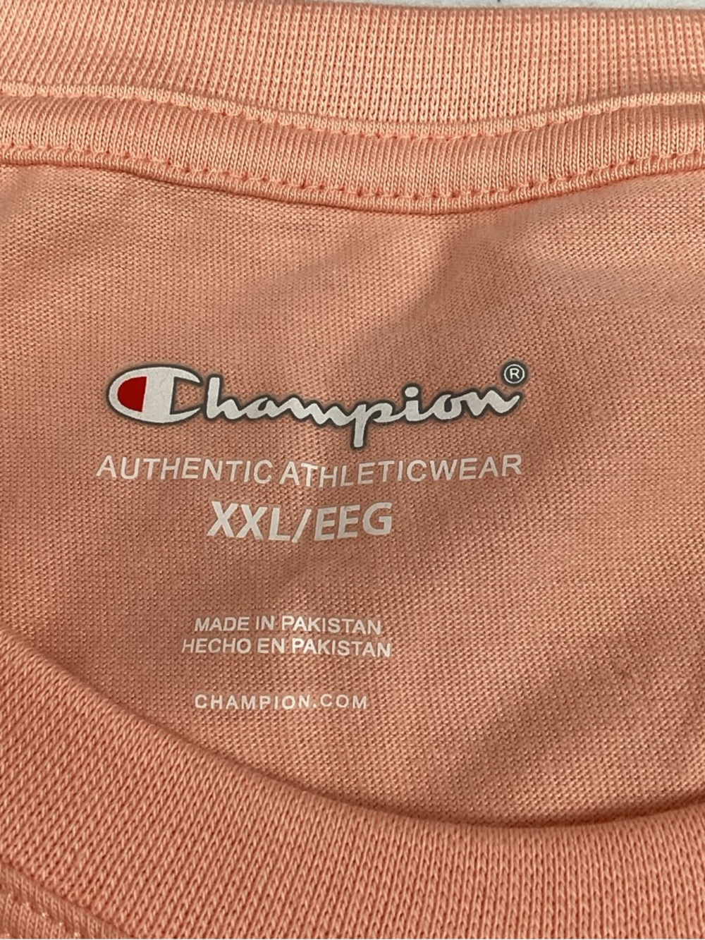 Champion Women’s XXL Short Sleeve Peach Color Tee T-Shirt NEW! Retail $25 - Picture 5 of 11